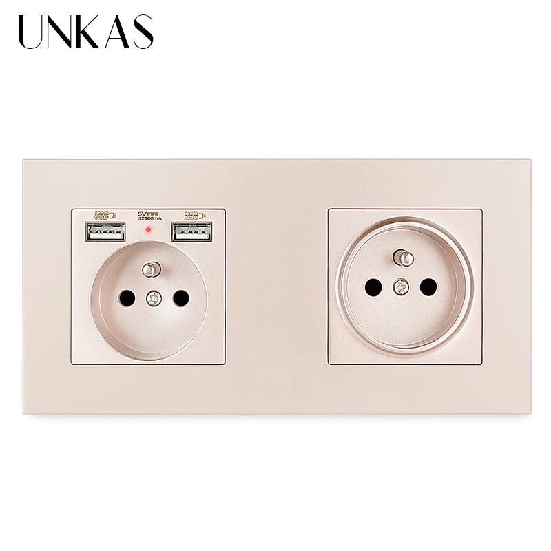 UNKAS пластиковая панель 1 клавиша французская стандартная настенная розетка +