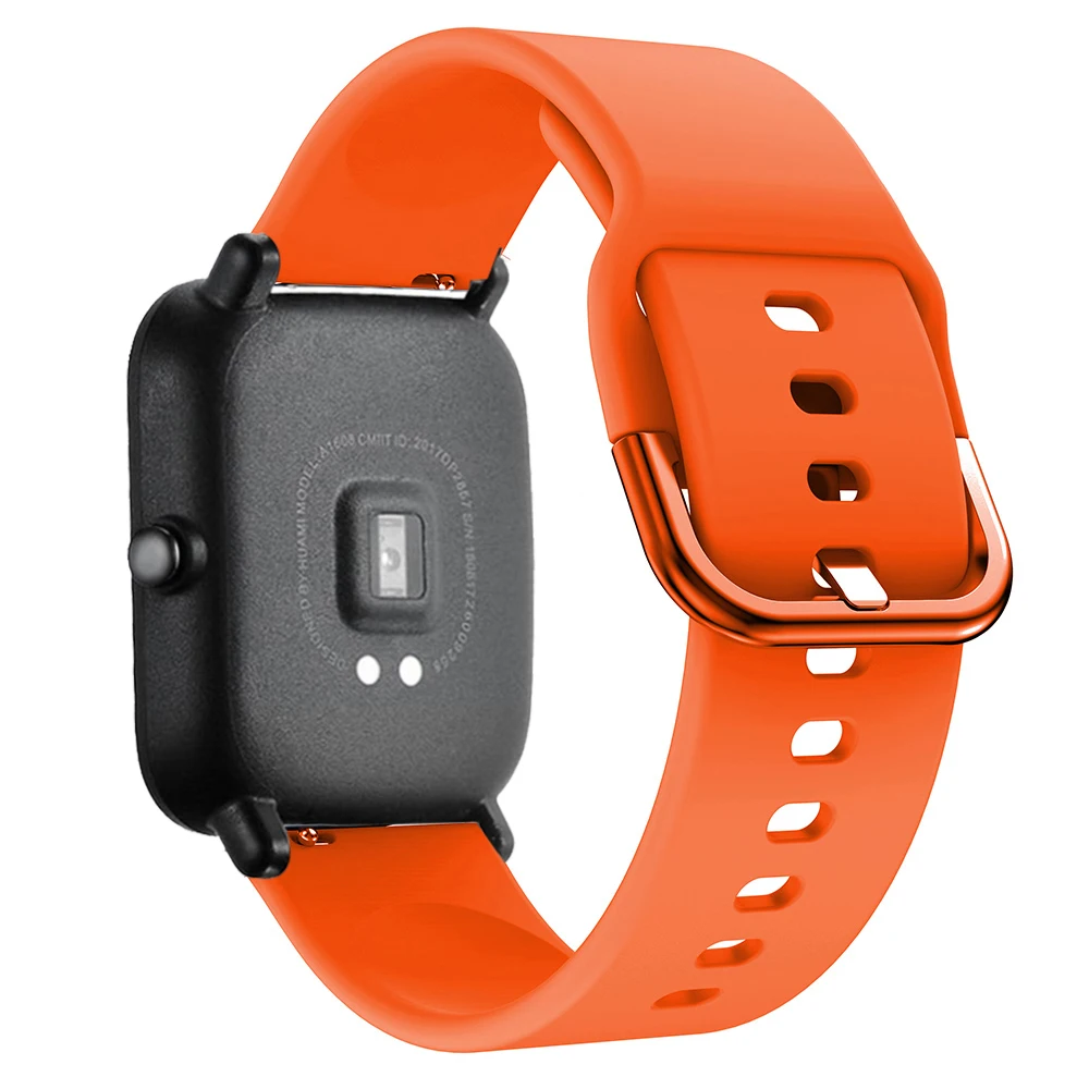 Фото Ремешок силиконовый для Xiaomi Huami Amazfit Bip BIT Lite Youth, сменный Браслет для смарт-часов Huami Amazfit GTS 2, 20 мм №4