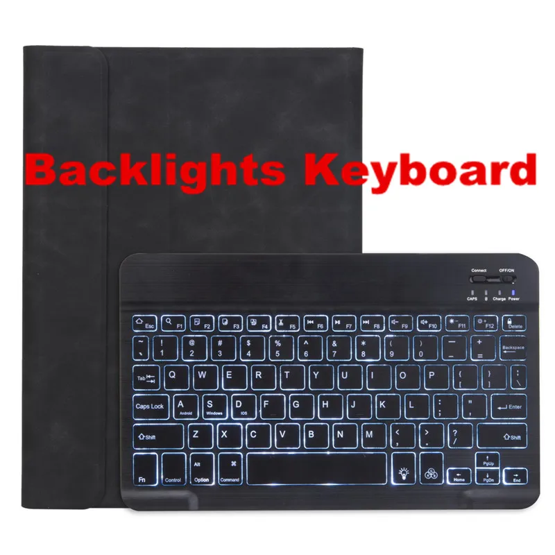 Backlights-BK-BGBBK Съемная Bluetooth клавиатура для iPad 10," A2200 A2198 A2232 смарт-чехол для iPad Air 10,5" A2123 A2152 A2153 - Цвет: Backlights-BK-BGBBK