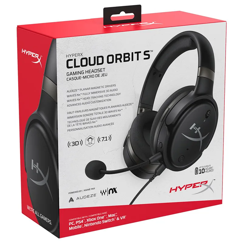 Игровая гарнитура kingston HyperX Cloud Orbit S 3D audio technology электронная Спортивная гарнитура с ультраточной локализацией звука для ПК