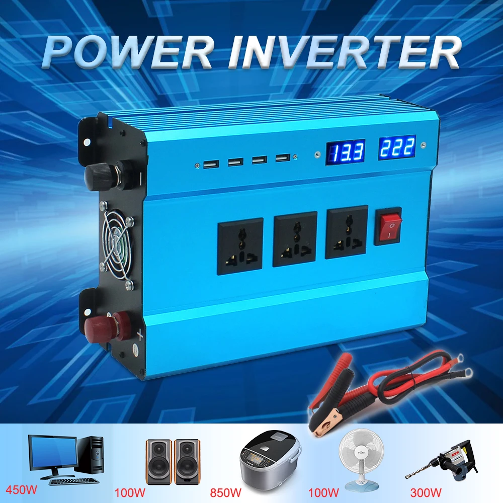 Универсальный светодиодный синусоидальный преобразователь 12 В в переменный ток