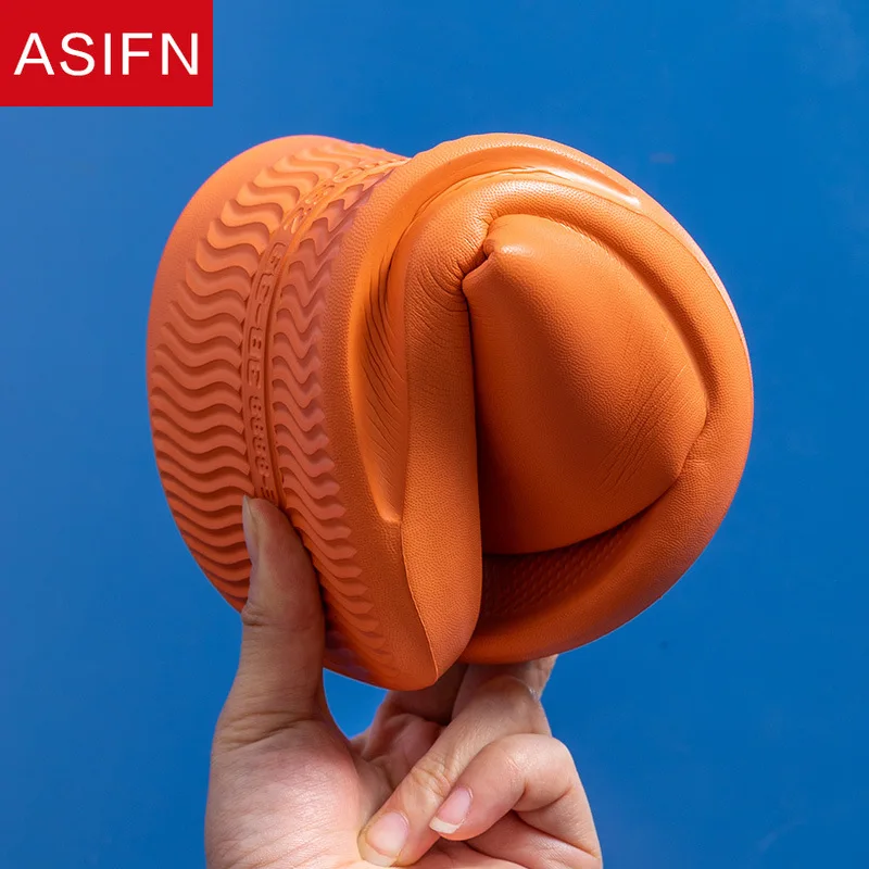 

ASIFN Women Thick Platform Bath Slippers Summer Eva Soft Sole Slides Leisure Men Ladies Indoor Sandals Bathroom Anti-slip Shoes
