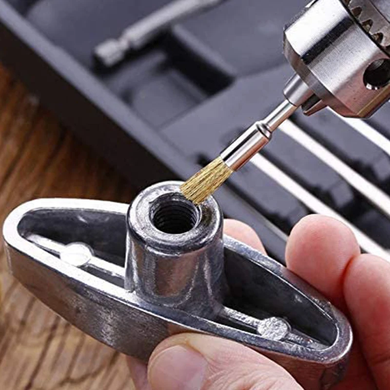 

90 Pcs Wire Brushes Set, Brass Wire Wheels Pen Brushes Set Kit Accessories for Rotary Tool