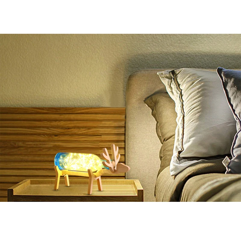 Мультяшный олень светодиодный USB Ночной светильник детская настольная лампа