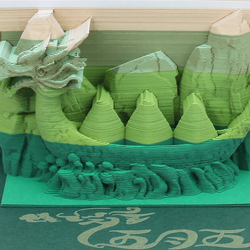 Блок записей omoshiking 160 листов 3D блокноты для бумага модель с драконом и лодкой