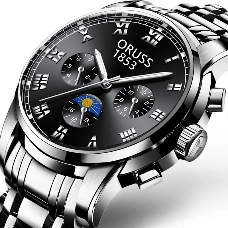 

New Steel Belt Business Waterproof Watch Men's Fashion Luminous Watch Factory Quartz Watch Wholesale Non-Mechanical Watch