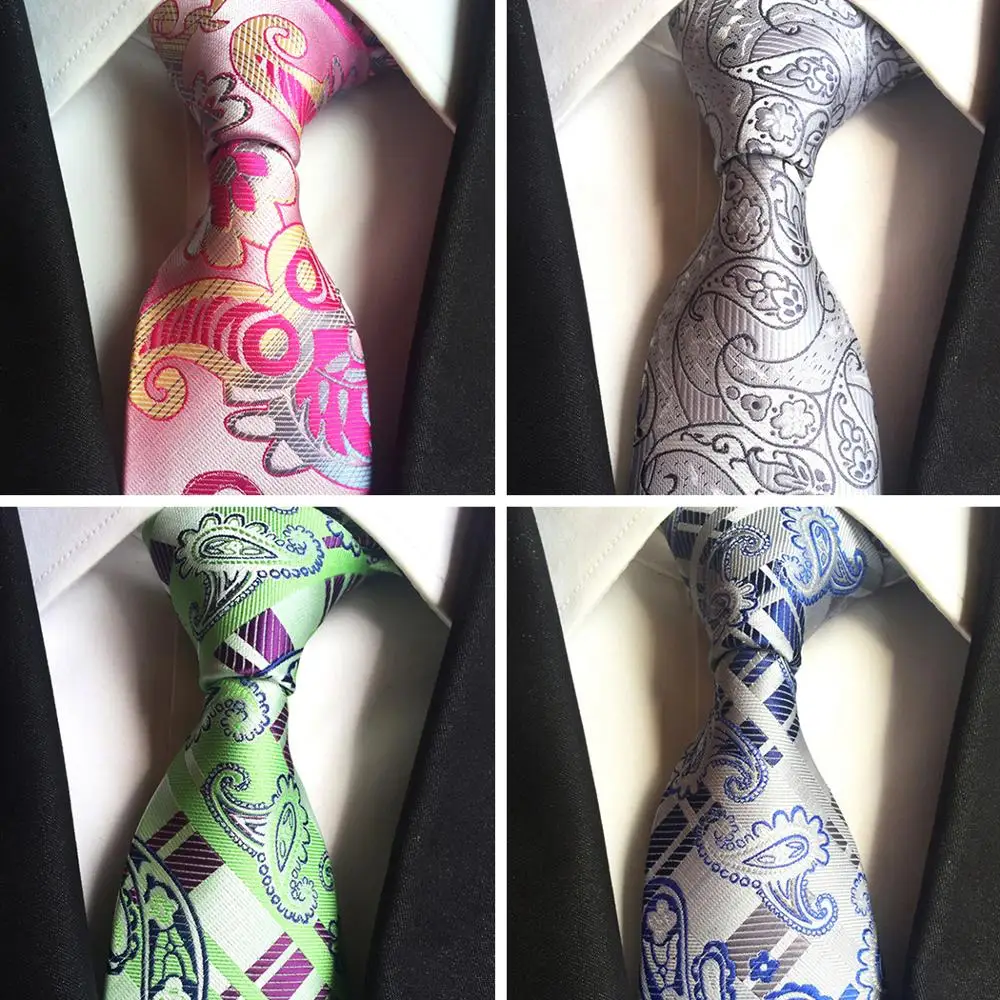 26 стилей классические галстуки в полоску с Пейсли для мужчин 8 см шелковый