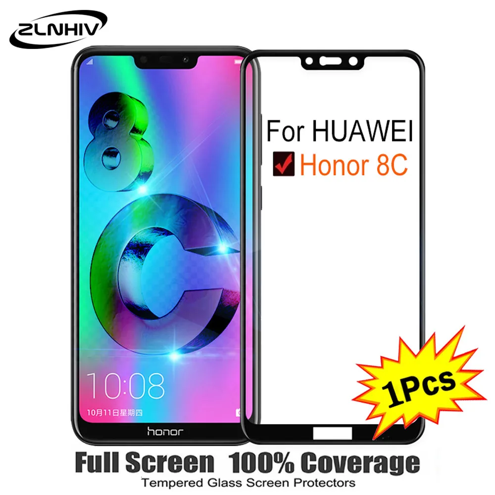 Закаленное стекло zlnвич для huawei honor 8c 8s 8a pro 8x max Защитная пленка экрана смартфона 9x
