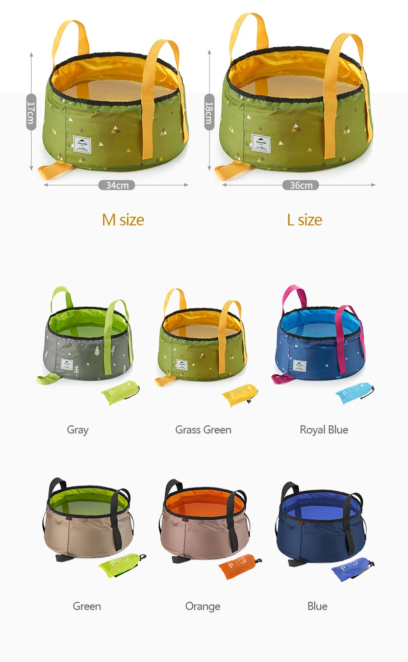 NatureHike NH18L010-P складной умывальник ведро умывальник Кемпинг воды горшок мешок контейнер для автомобиля Рыбалка