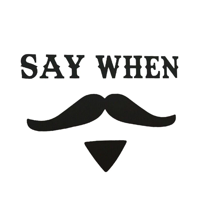 

17*12.7cm SAY WHEN Car Stickers Vinyl Sticker Fashion Personality car stickers to cover scratches New Style Hot