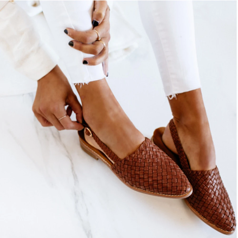 Женские босоножки Сезон лето Женская обувь с кожаными старинные сандалии
