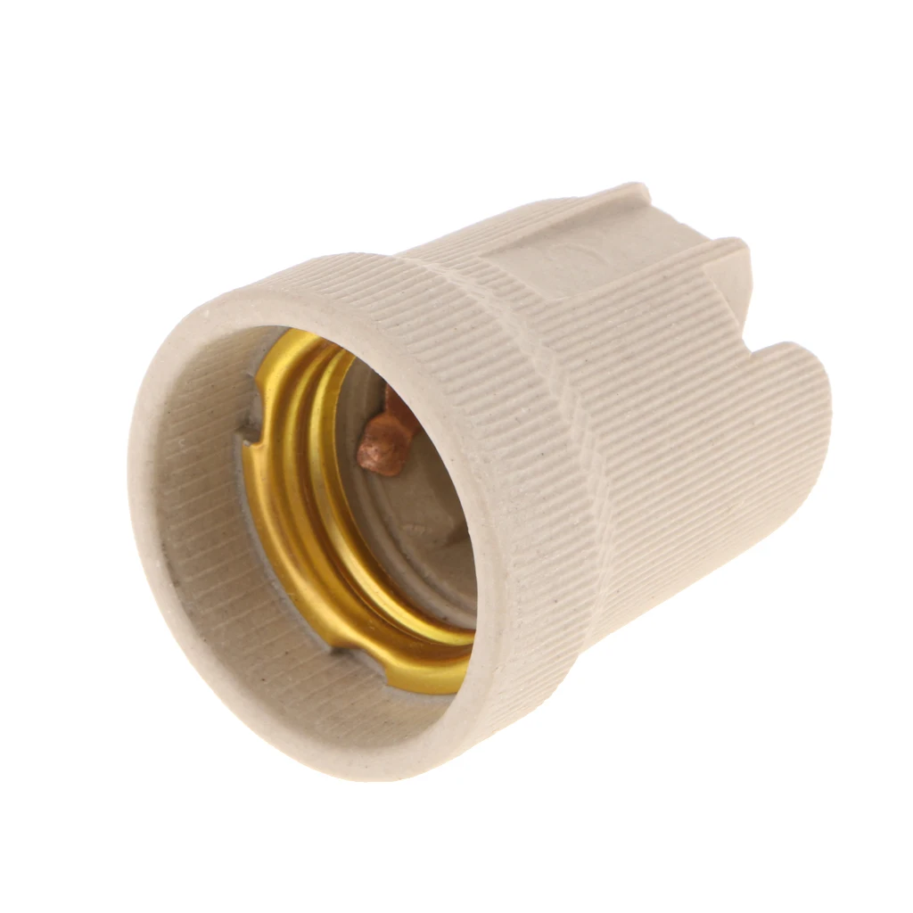 

E27 Base Ceramic Lamp Holder Light Bulb Socket Cap Adapter for Light Fitting