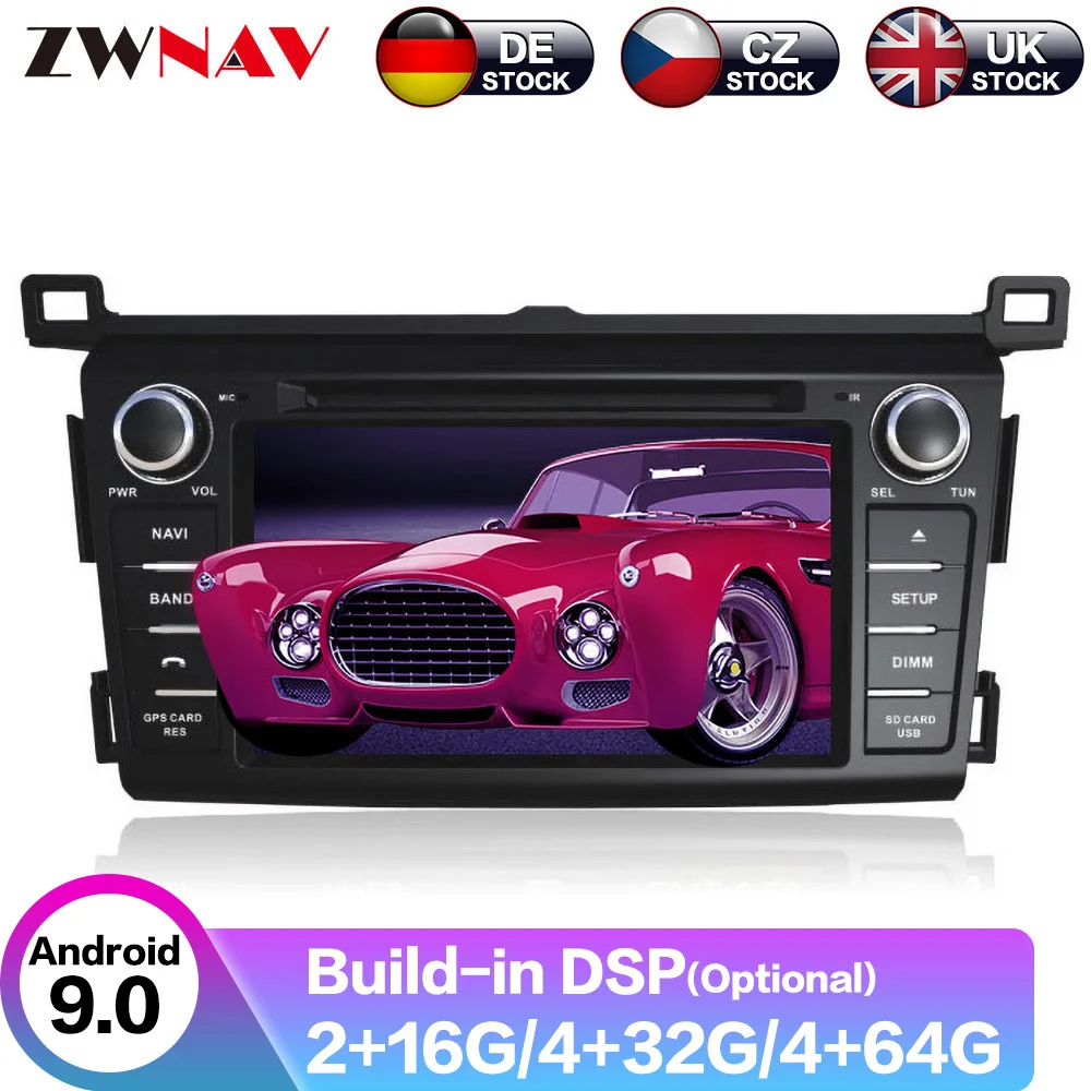 Автомагнитола на Android 10 DSP с GPS навигацией для Toyota RAV4 2013 2014 2015 автомагнитола