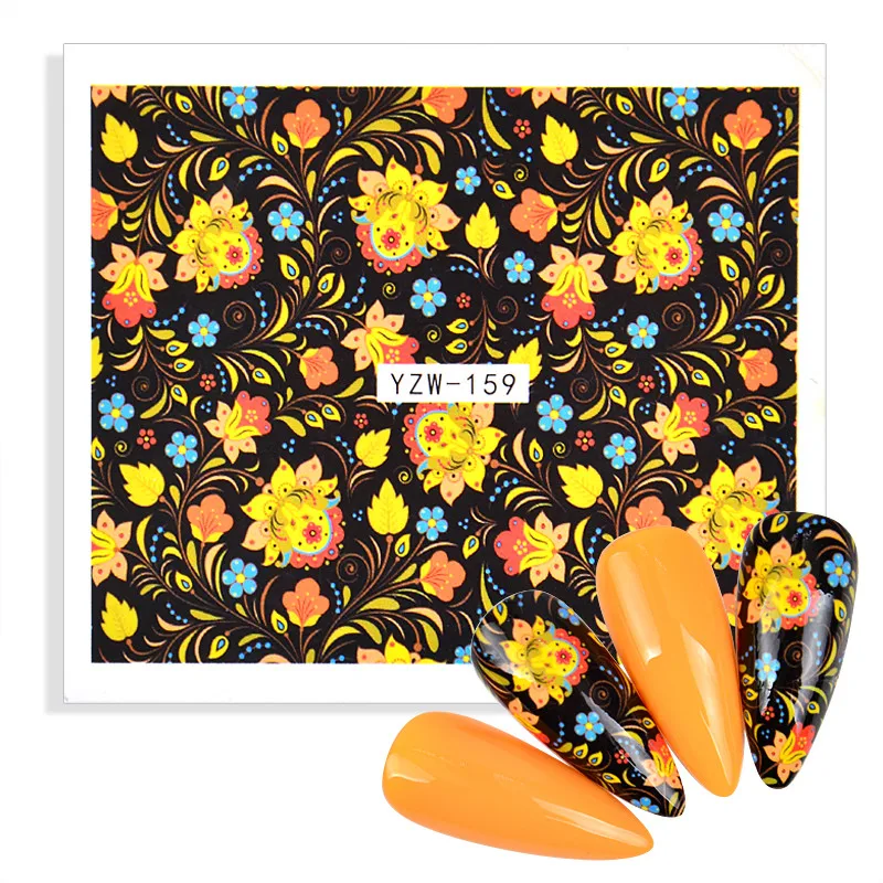 

1 Лист наклейки с водяными знаками наклейки цветы водная наклейка для ногтей Переводные слайдеры Маникюр сделай сам украшение для ногтей та...