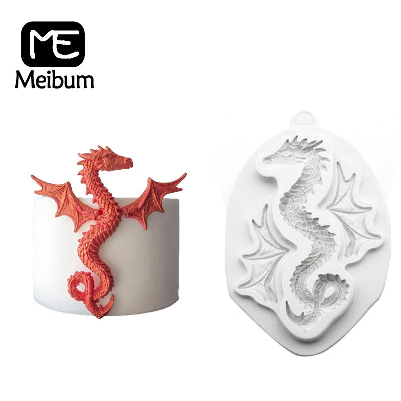 Meibum Змеиный узор в виде дракона помадка торт Детские вечерние аниме-модели