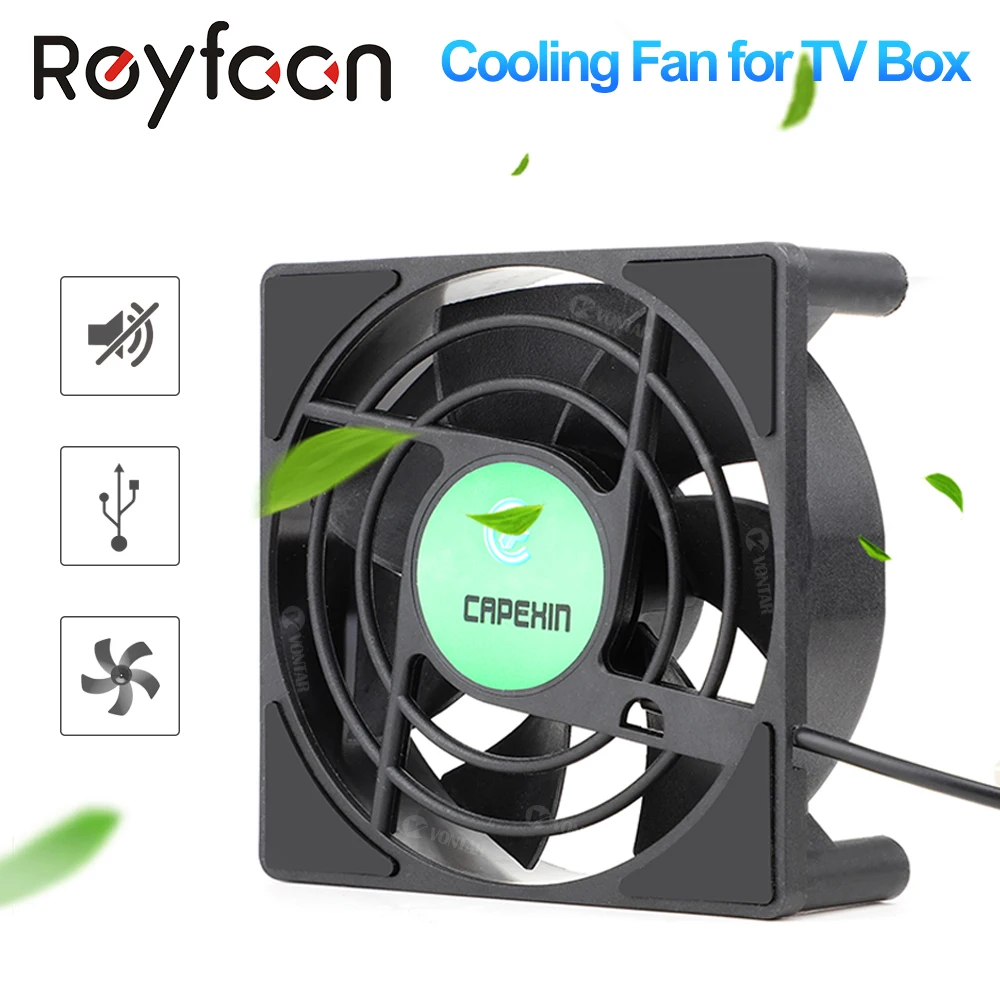 C1 Cooling Fan for Android TV Box H96 max Set Top Box X3 PRO Wireless Silent Quiet Cooler DC 5V USB Power 80mm Radiator Mini Fan