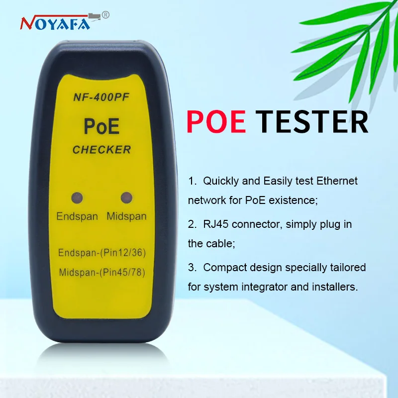 Тестер POE тестер 802.3AF/802.at PoE (Power over Ethernet) подключен к розетке RJ45|rj45 tester|tester rj45ethernet