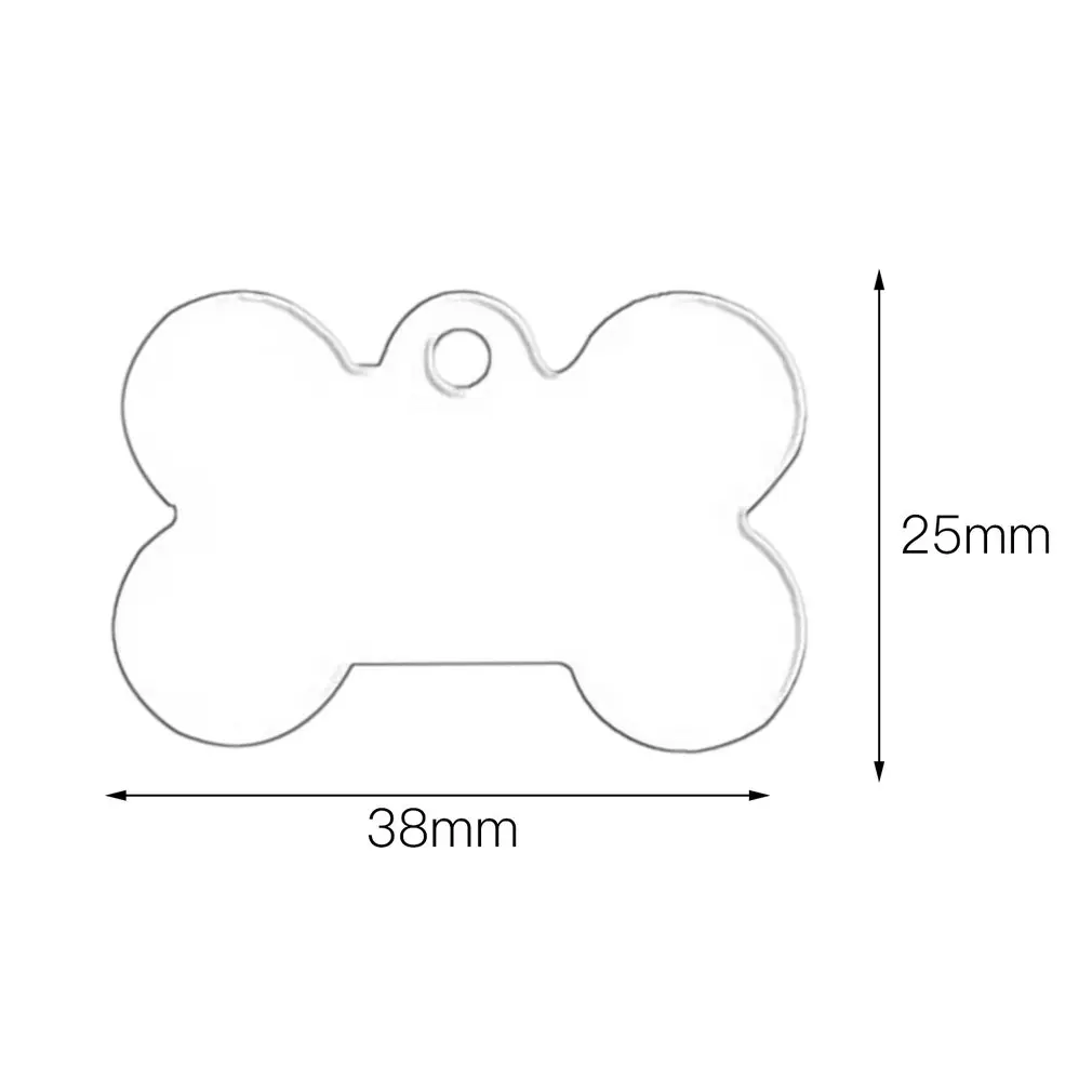 2 шт 38 мм алюминиевый сплав в форме косточки Для домашних животных Идентификация