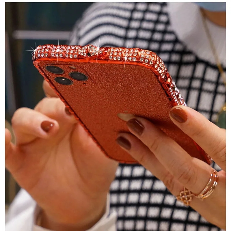

Rhinestone Metal Bumper Case Glitter Diamond Phone Cover For iPhone 12 Pro Max 12 Mini Case 6S 7 8 Plus X Xr Xs 11 Pro Max Funda