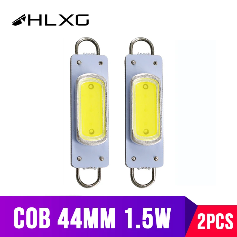 HLXG 2 шт. белый 44 мм COB жесткие петли СВЕТОДИОДНЫЕ Фары Лампочка для салона автомобиля 561 562 212-2 поворота зазор сигнала купольные огни авто 12 В