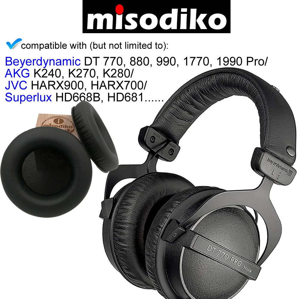 Сменные амбушюры misodiko для AKG K240 K270 K280 Beyerdynamic DT770 DT880 DT990 Sennheiser HD215 Hifiman|ear pad cushions|denon