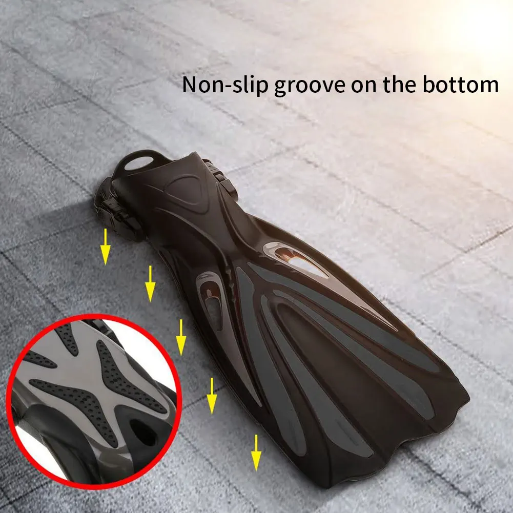 

Diving Fins Swim Foot Snorkelling Diving Travel Swim Fins Foot Flippers Paddle Training Accessory Black L/XL