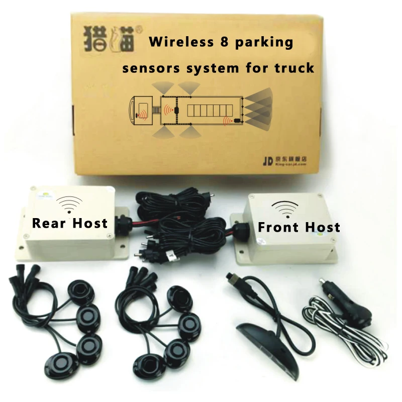 Система датчиков парковки для грузовика 24 В четыре передних задних датчика ultrosonic