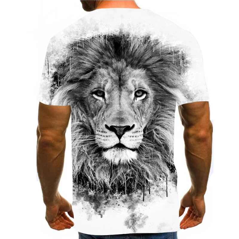 Футболка Мужская/женская с 3D-принтом льва Спортивная тенниска в стиле хип-хоп