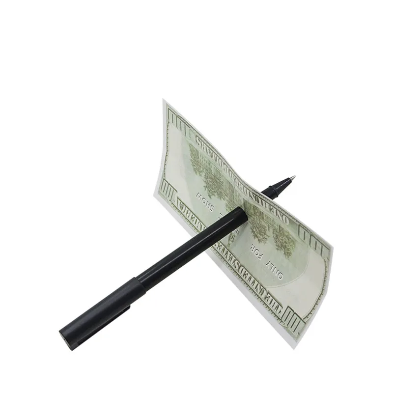 

New Magic Trick Ball Pen Brand Black Magician Toy Thru Bill Penetration Dollar Bill Pen Trick 2018 hot ale free shipping
