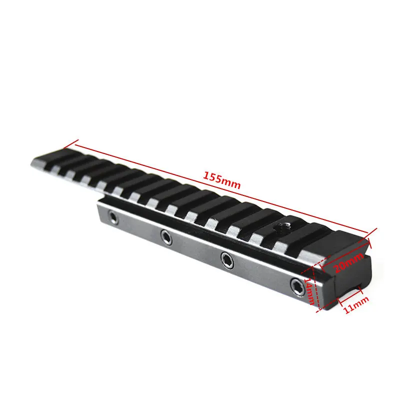 Переходник удлинитель для крепления на планку Вивера Пикатинни. 22 дюйма от 11 мм