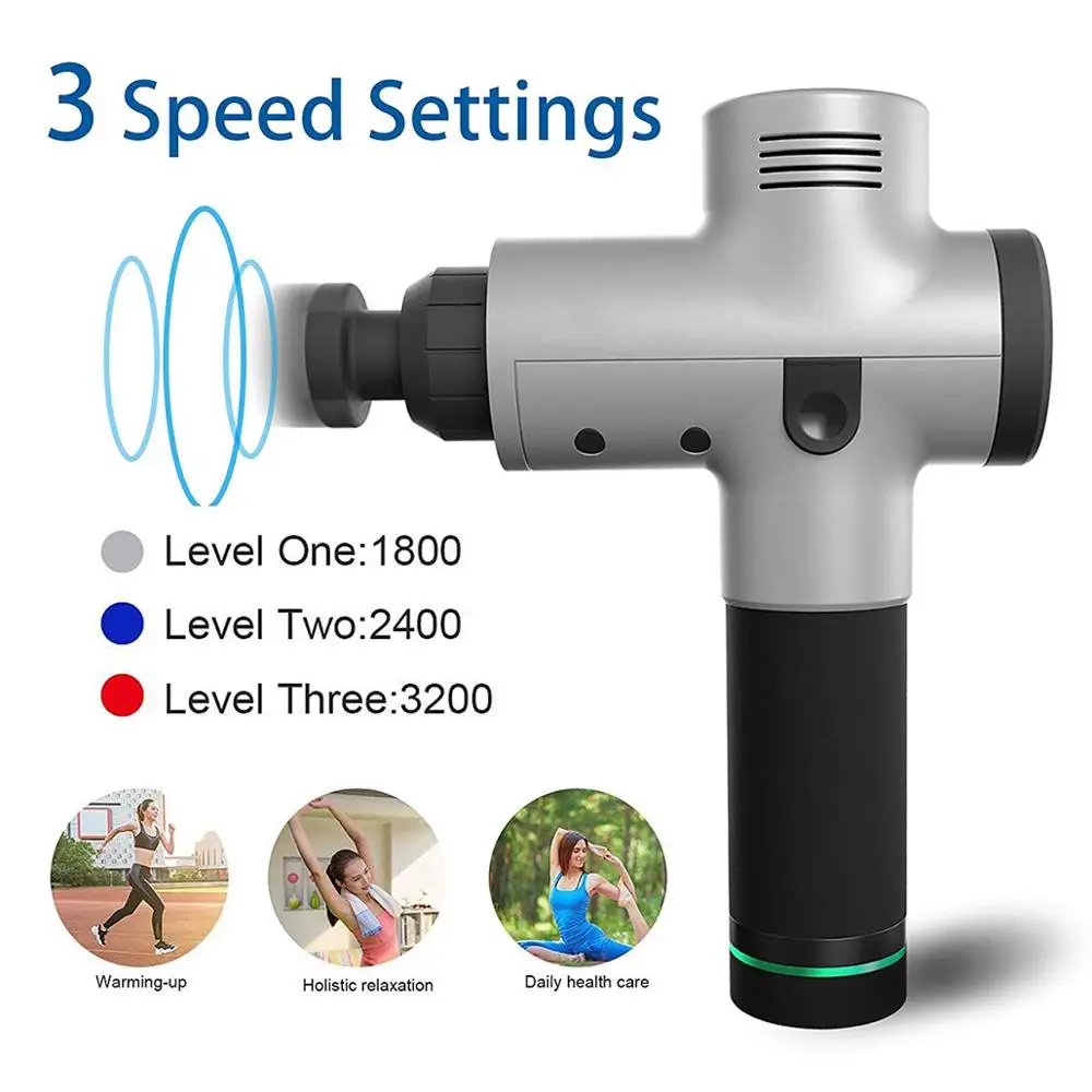 Массажный пистолет беспроводной Перезаряжаемый Массажер для мышц расслабляющий