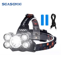 6 led headlamp 12000 lumens ultra bright waterproof work headlight 4 modes zommable head lamp for adults camping cycling hiking