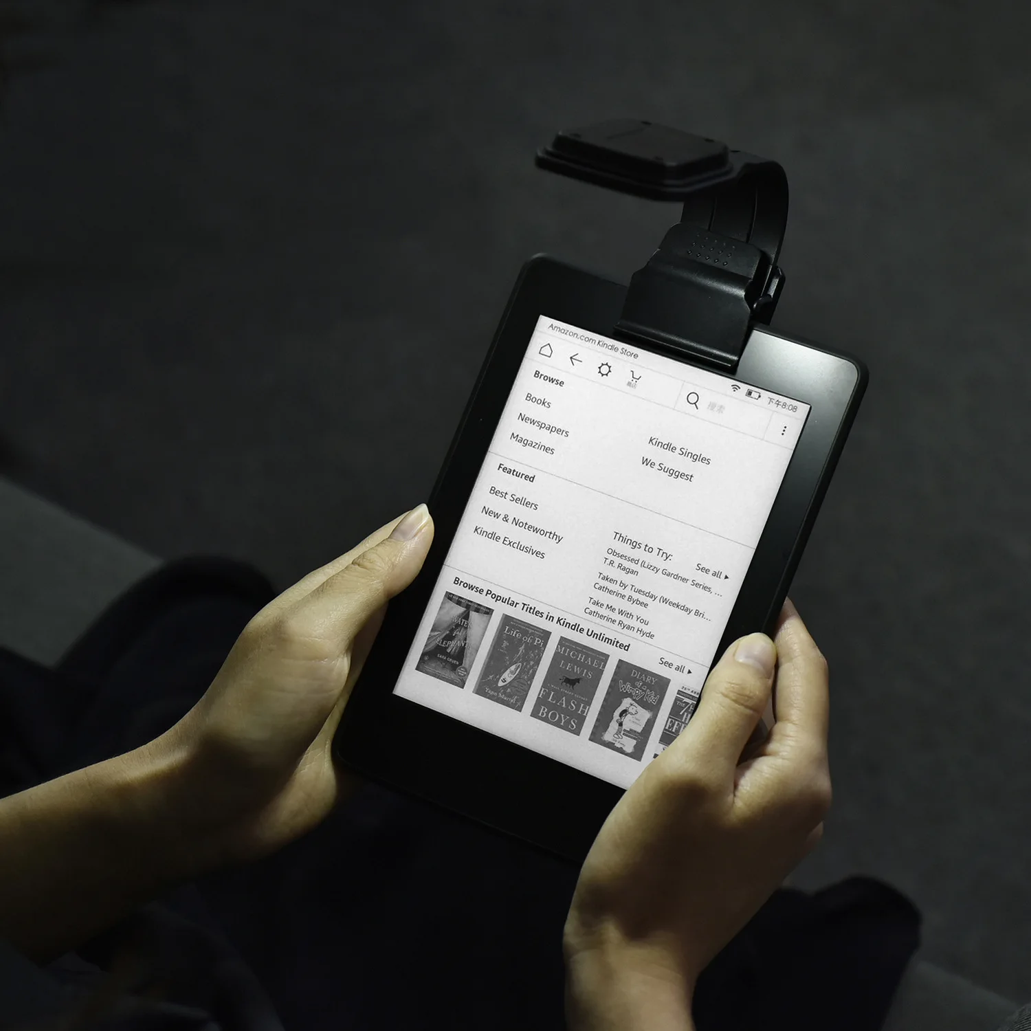 Night Reading LED Flashlight for E-book Kindle Lamp USB Rechargeable Flexible Clip Book Light Portable | Освещение