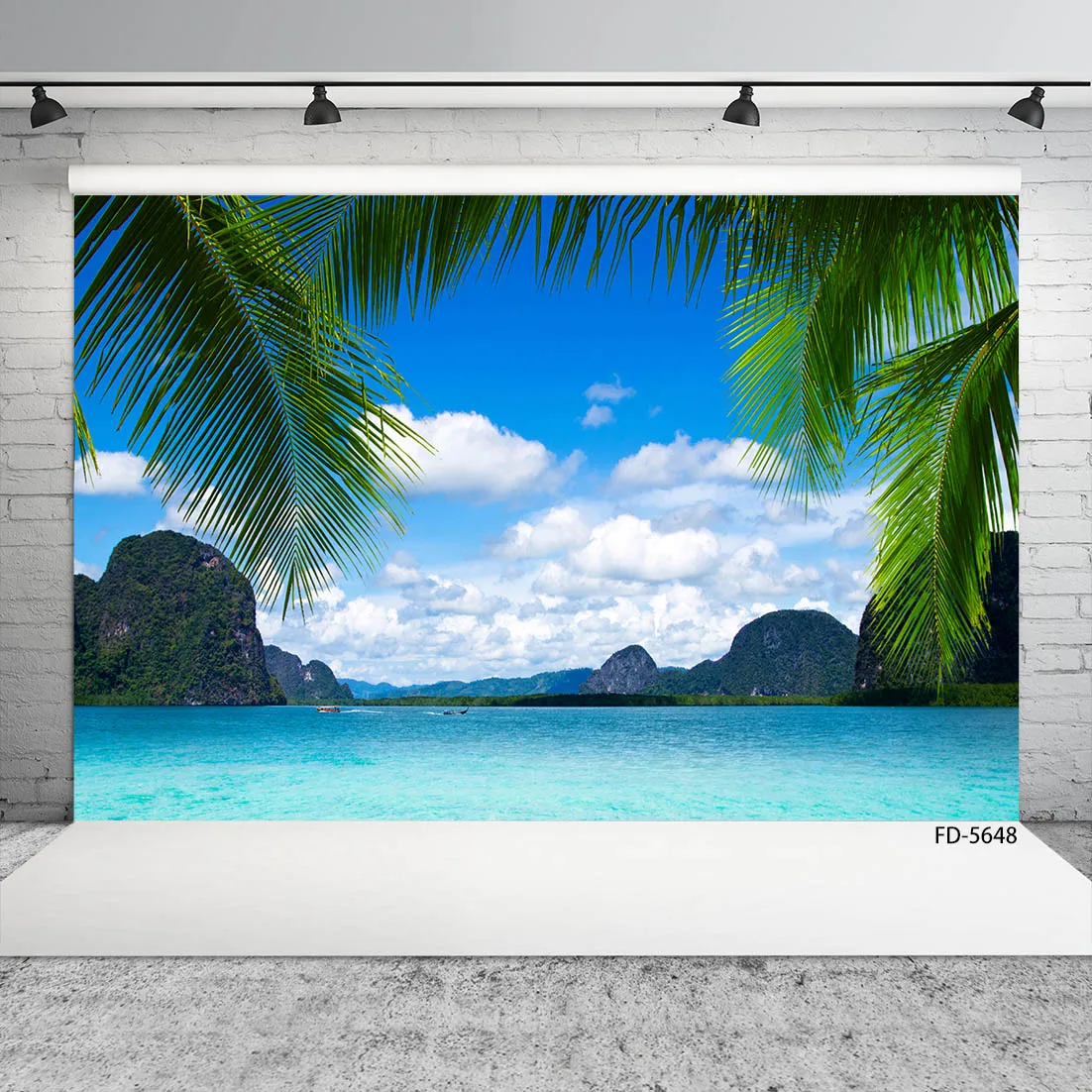

Sea Hills Leaves Photography Backdrops Vinyl Cloth Fond Backgrounds Photo Studio for Portrait Children Baby Scenic Photocall