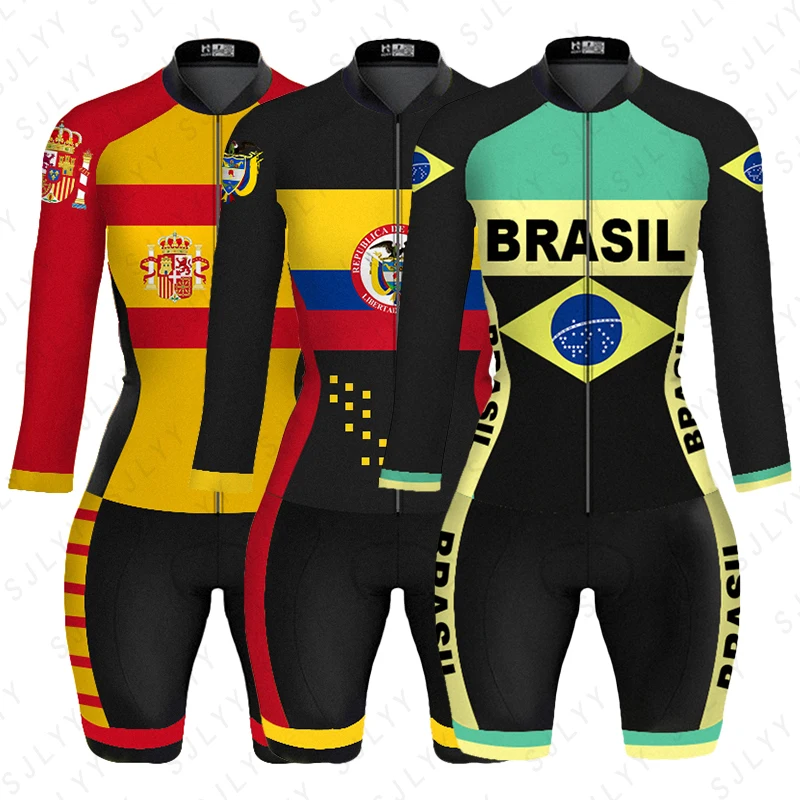 

Fashion Female Cycling Little Monkey Jumpsuit Triathlon Coverall Summer Bicycle Bike Riding Jersey Clothes MTB Skinsuit Suit