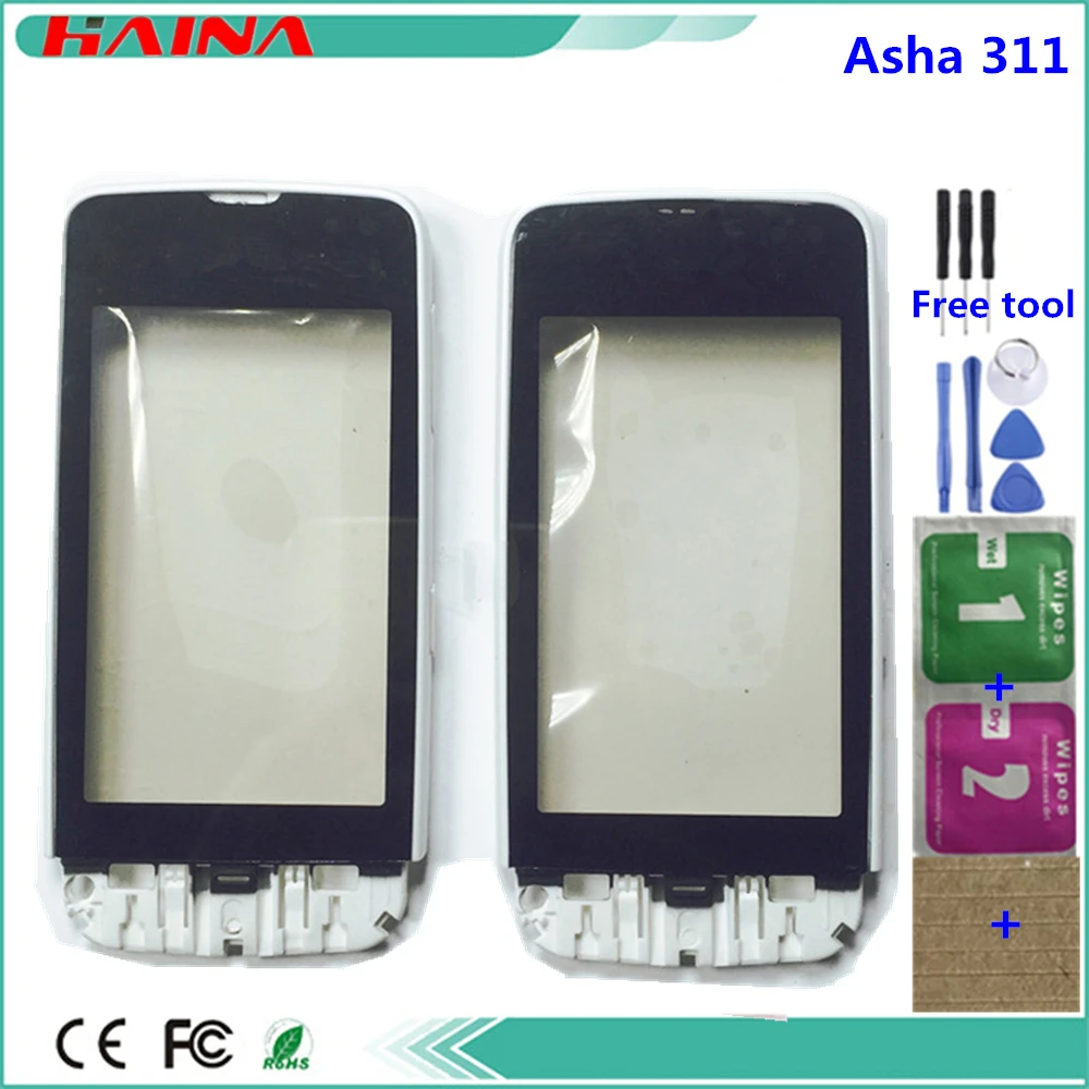 Белая рамка touchacreen для Nokia Asha 311 сенсорный экран дигитайзер сенсор внешняя