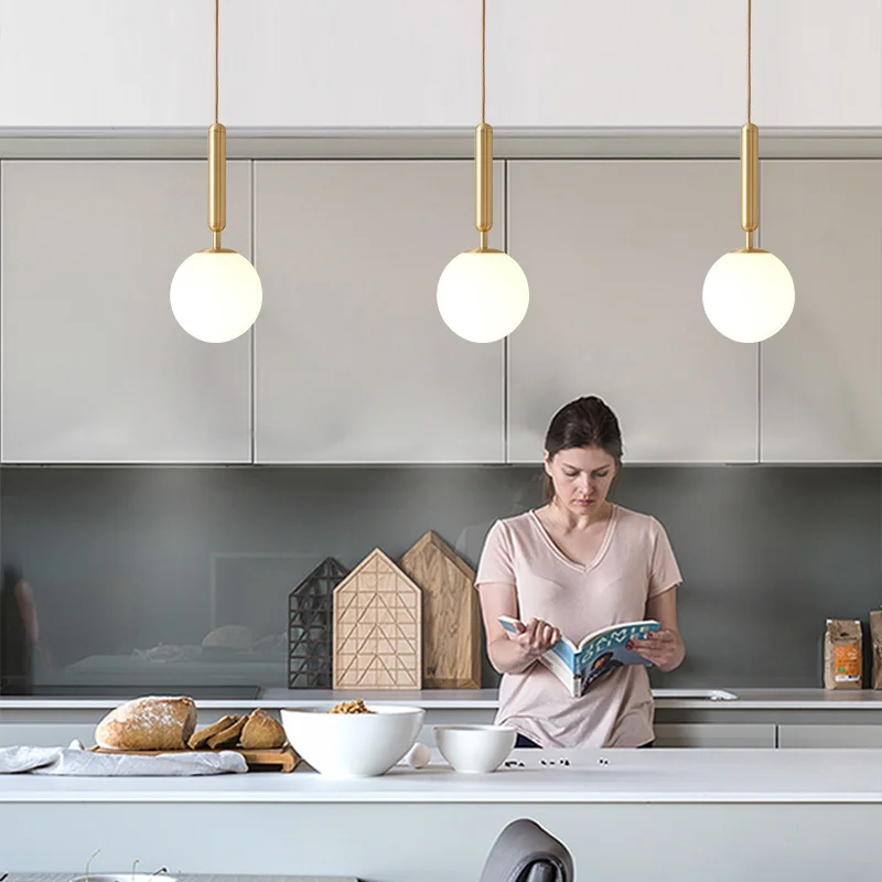 Голова маленькая люстра пост современный лаконичный Ресторан барная стойка