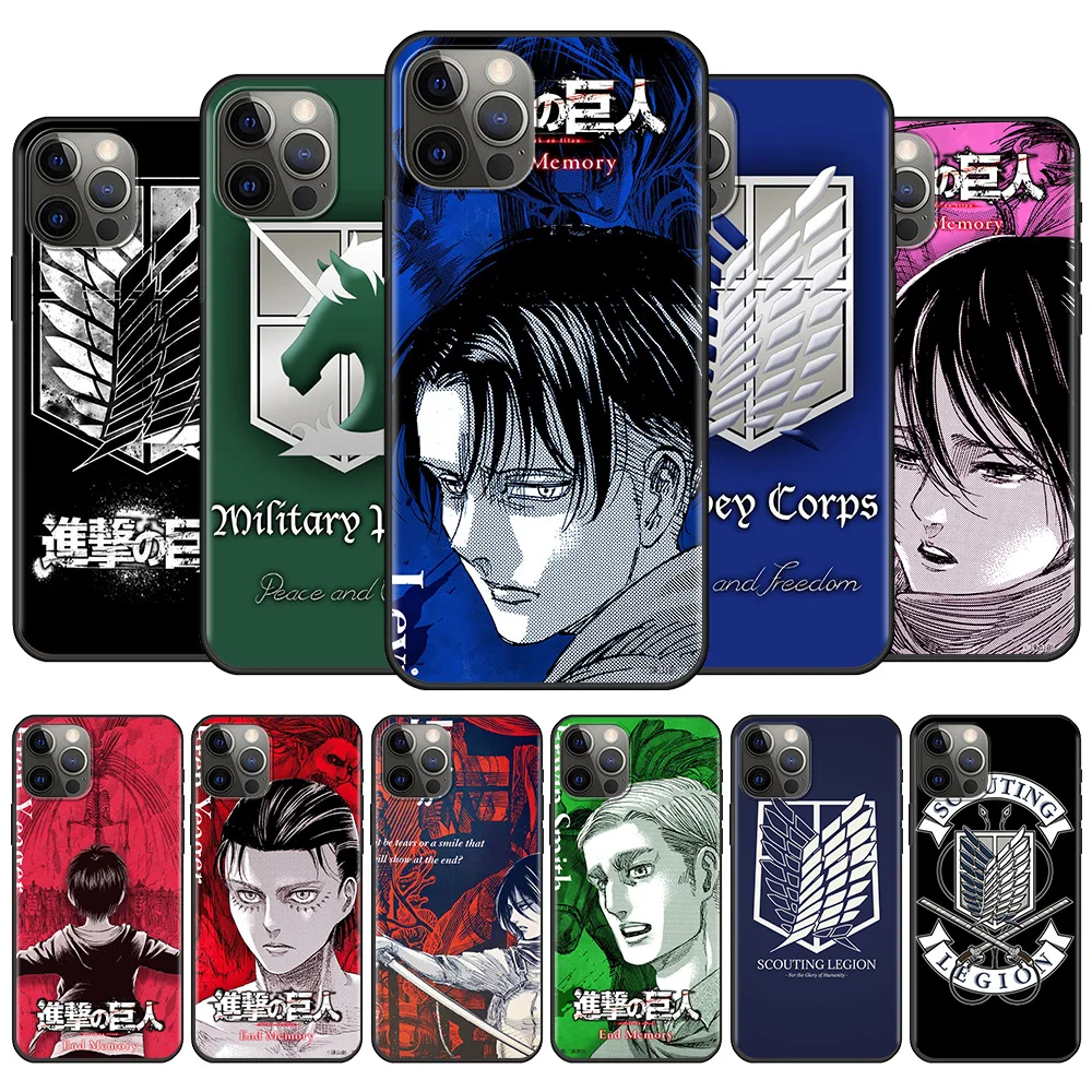 

Attack On Titan End Memory Black Phone Case For iPhone 13 12 11 Pro Max 12 13 Mini X XS XR 6 6S 7 8 Plus 5 5S SE Silicone Fundas