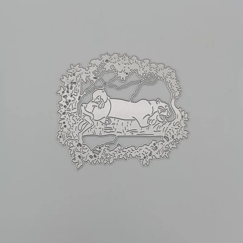 

Boy and tiger Metal Cutting Dies Stencils for DIY Scrapbooking Album Paper Cards Embossing Dies