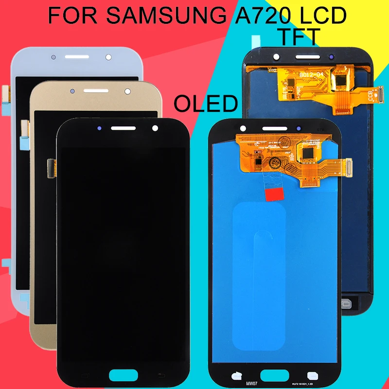 Dinamico Super Amoled A7 2017 ЖК дисплей для Samsung Galaxy A720 Lcd сенсорный экран дигитайзер сборка