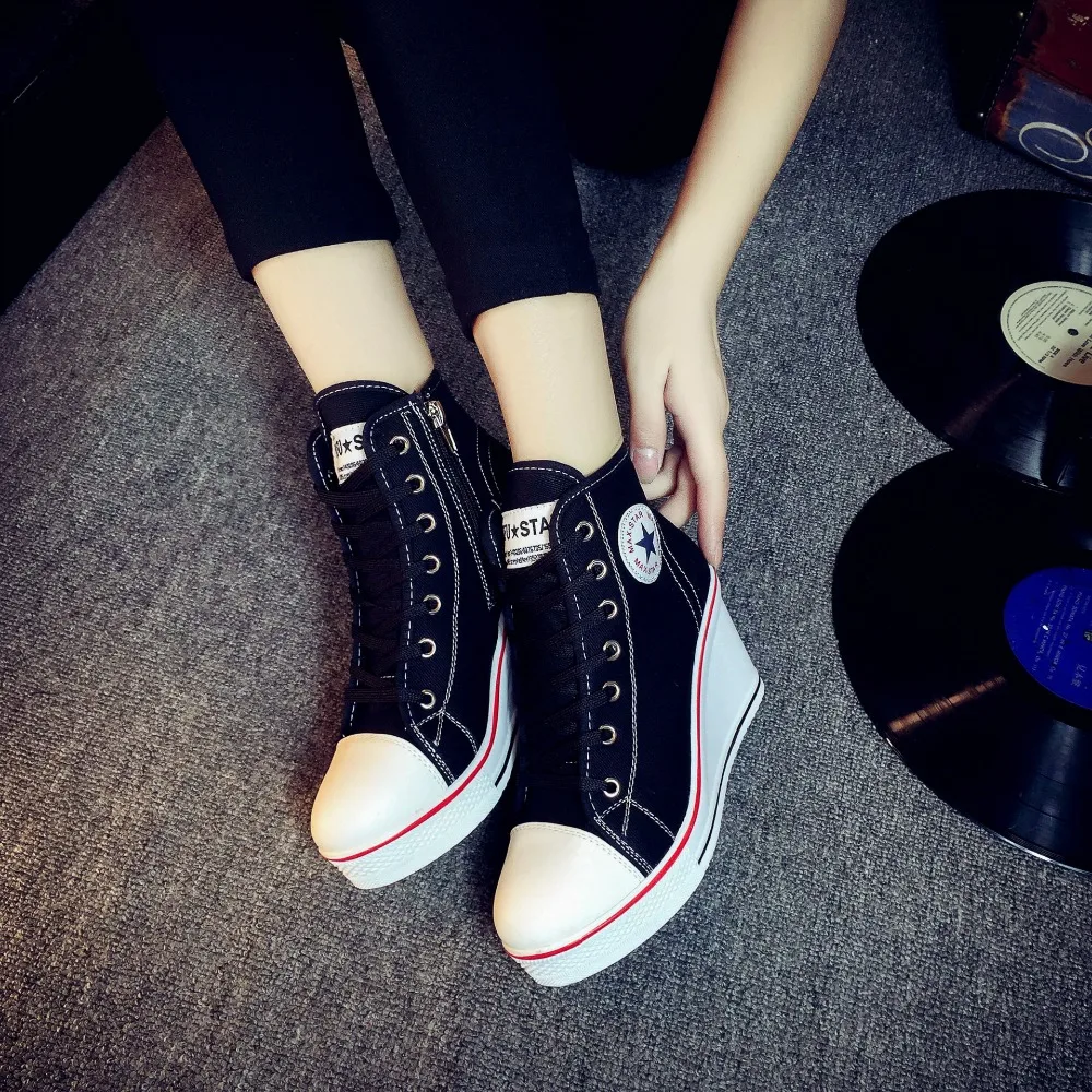 2019 ботинки женские кроссовки сезон осень-зима Женская Повседневная парусиновая