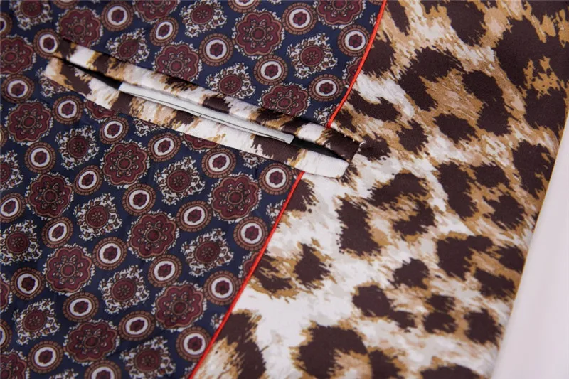 Костюмы Для мужчин 2021 тренд диджей ночной клуб с леопардовым принтом Комплект из