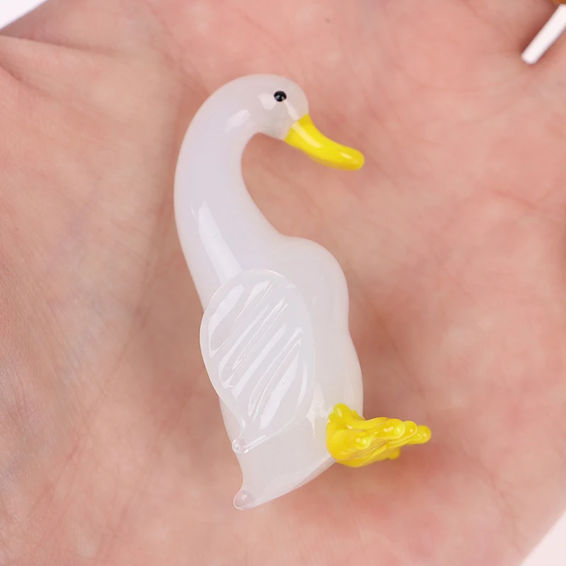 1 шт. миниатюрная фигурка милой утки миниатюрное украшение в виде лебедя садовое