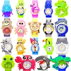 Часы Детские с животными акулыдинозавра, детские часы, игрушка для обучения времени, кошкаобезьянапаукптица, подарок на день рождения