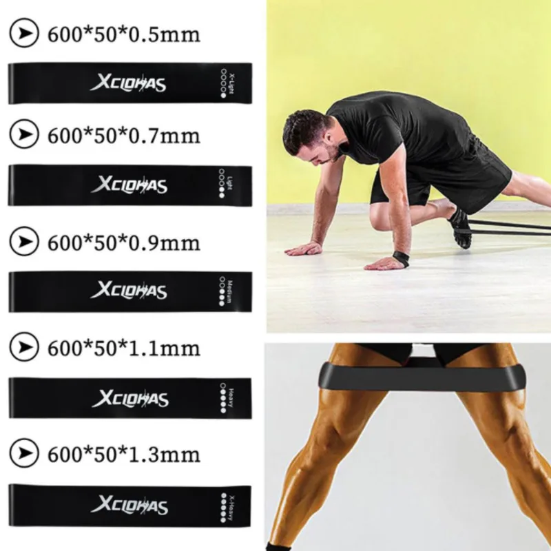 Эластичные ленты 1 шт. для йоги 5 уровней резиновая тренировочная веревка спорта