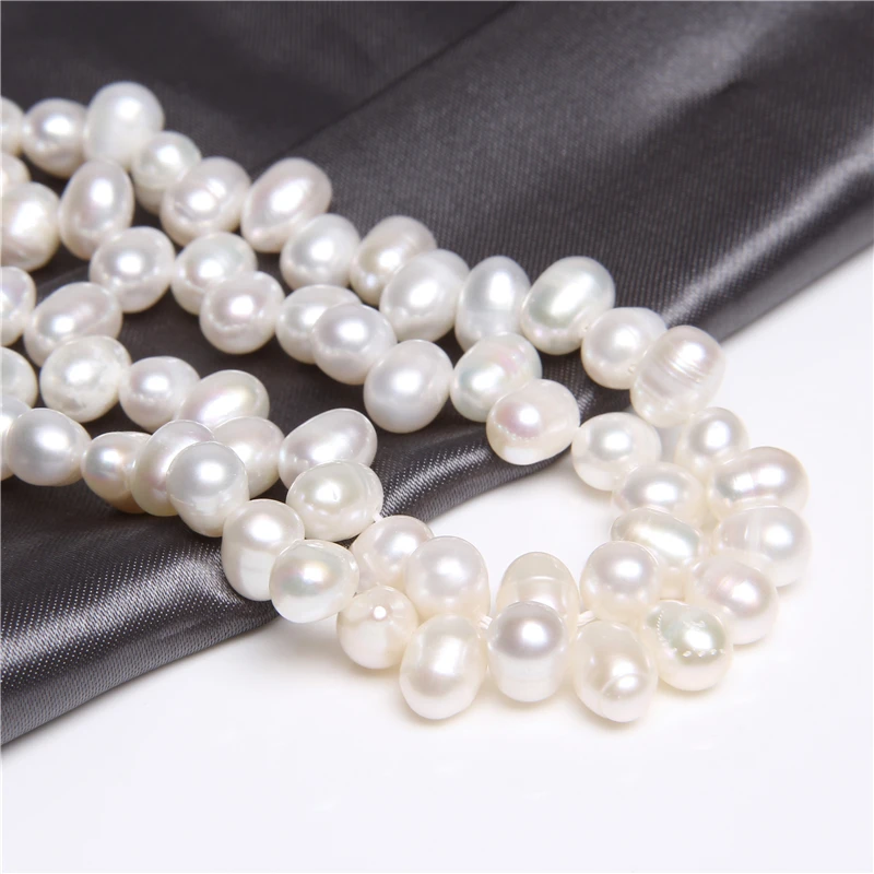 Natural Fresh Water Pearl Beads 6-7mm Oval Seed Loose DIY Women Elegant Necklace Bracelet handmade potato rice pearl beads | Украшения и