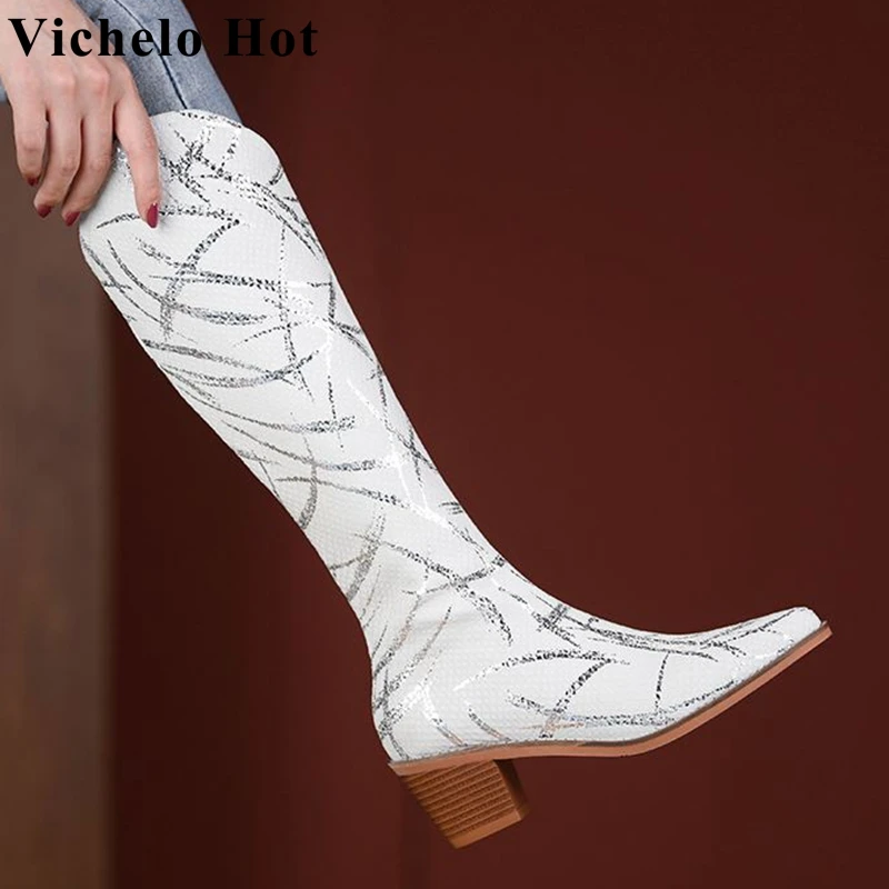 

Популярные кожаные ботинки ручной работы Vichelo для верховой езды, зимние ботинки с острым носком, корейские ботинки на среднем каблуке для де...