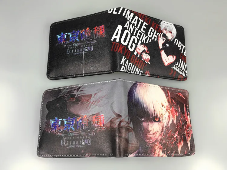 Tokyo ghoul Fashion Anime PU Wallet Soft Money Bag Zipper Wallets Coin Casual Purses Card Unisex Gifts