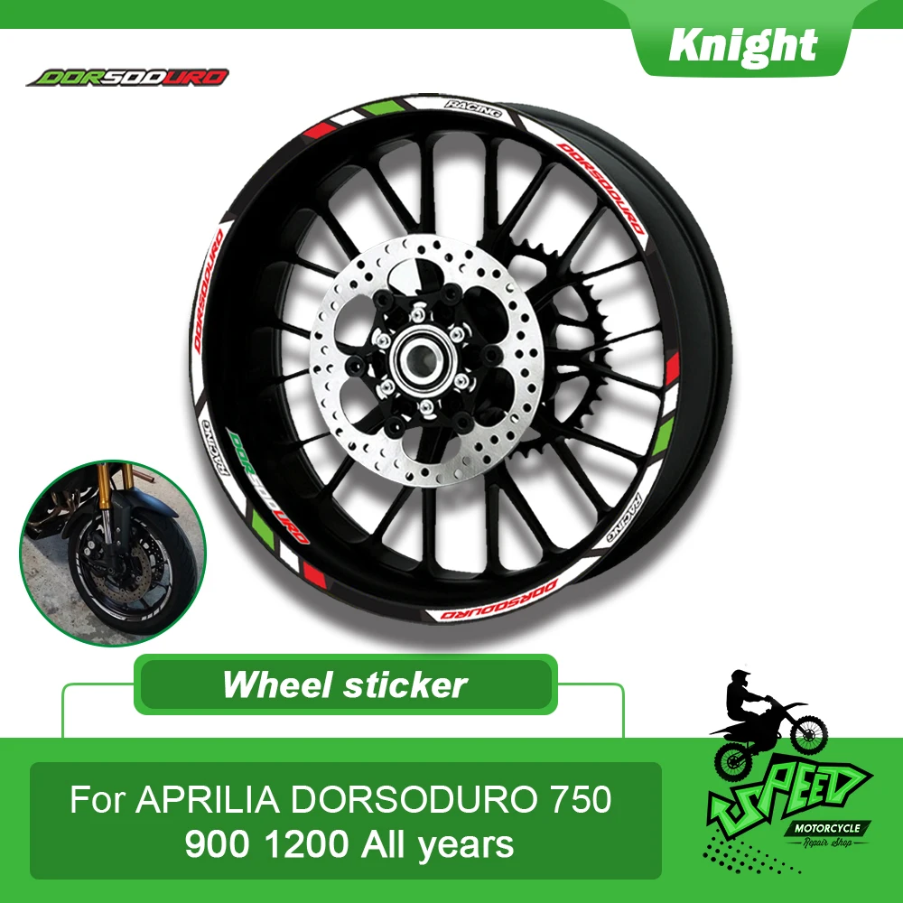 

For Aprilia DORSODURO 750 900 1200ABS Motorcycle sticker Front Rear wheels decals Reflective stickers rim stripes