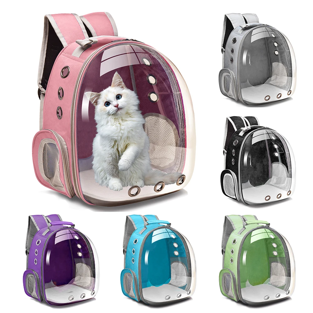 

Cat Carrier Bag Breathable Cat Backpack Small Pet Carrier Bag Outdoor Travel Backpack Carrier for Cats Transparent Space Capsule